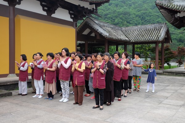 “雁荡山一日禅”第三期禅修活动今天在能仁寺如期举行(图19)