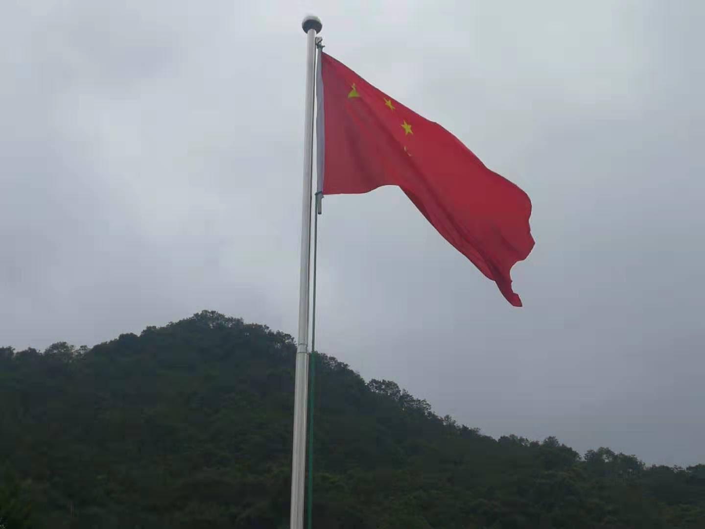 温州雁荡山能仁寺举行升国旗仪式(图10)